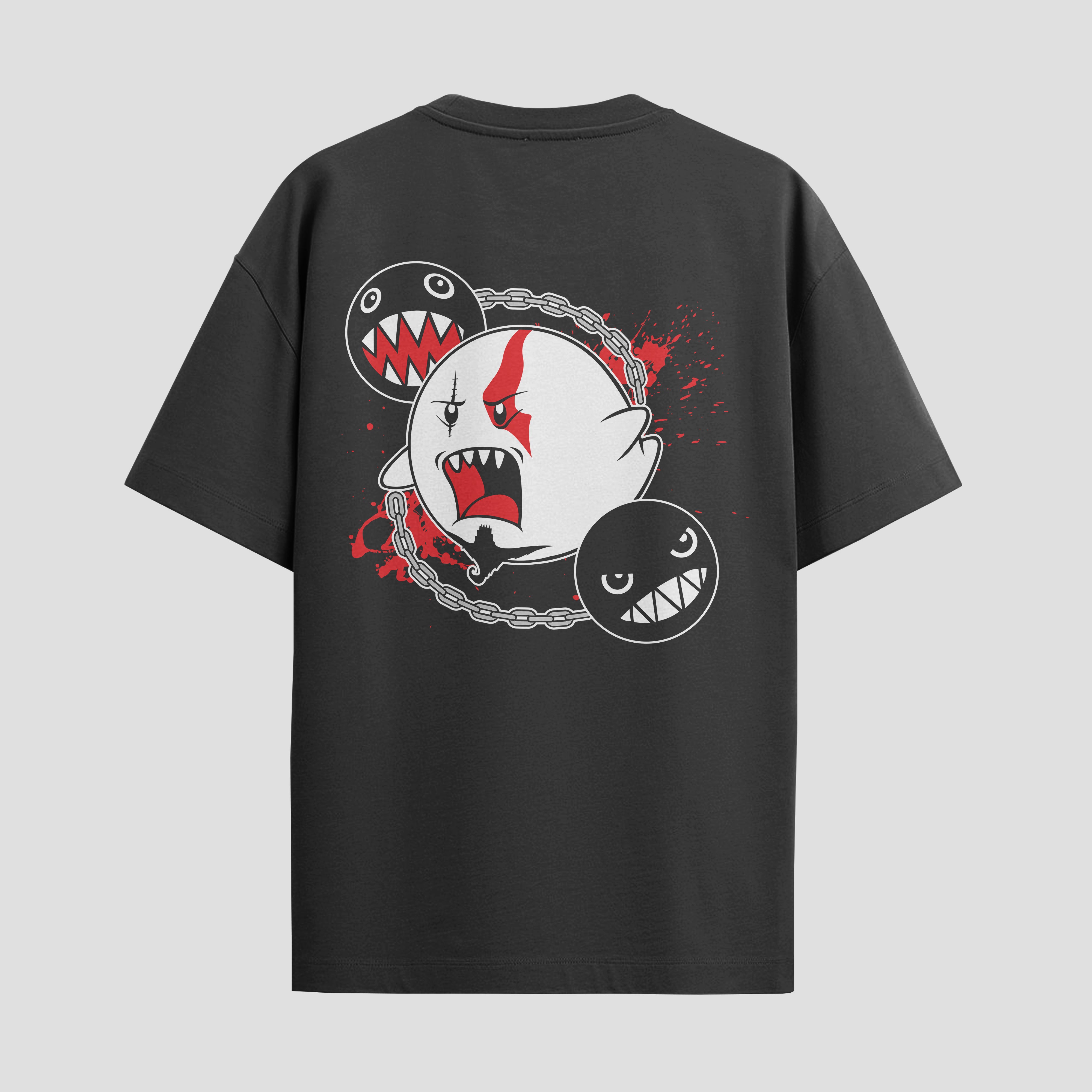 Playera urbana de anime y gaming ExtraLife MX, corte Standard Fit unisex ligero y transpirable en color Deep Black y Pure White, ropa de uso diario para gym y casual.