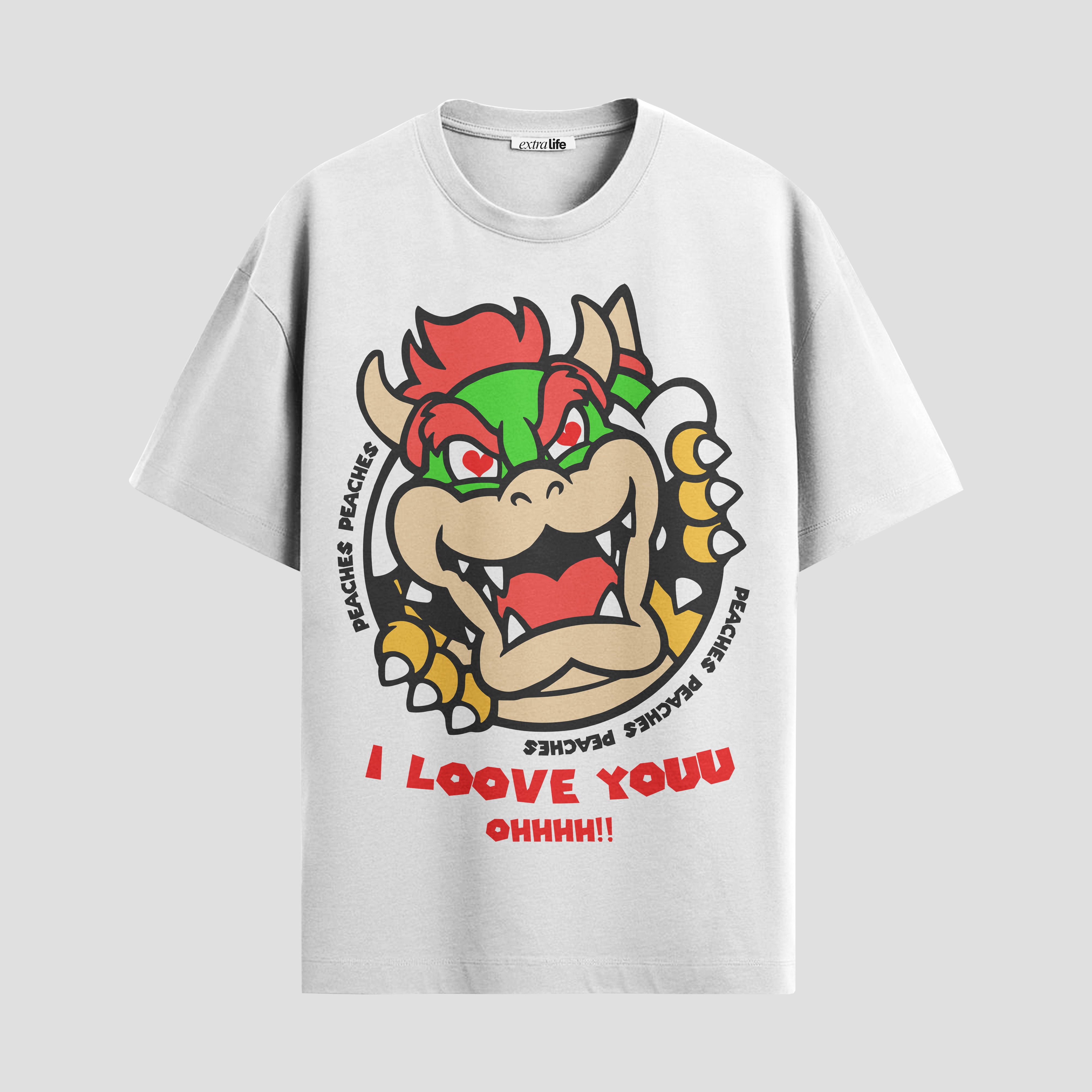 Playera urbana de anime y gaming ExtraLife MX, corte Standard Fit unisex ligero y transpirable en color Deep Black y Pure White, ropa de uso diario para gym y casual.