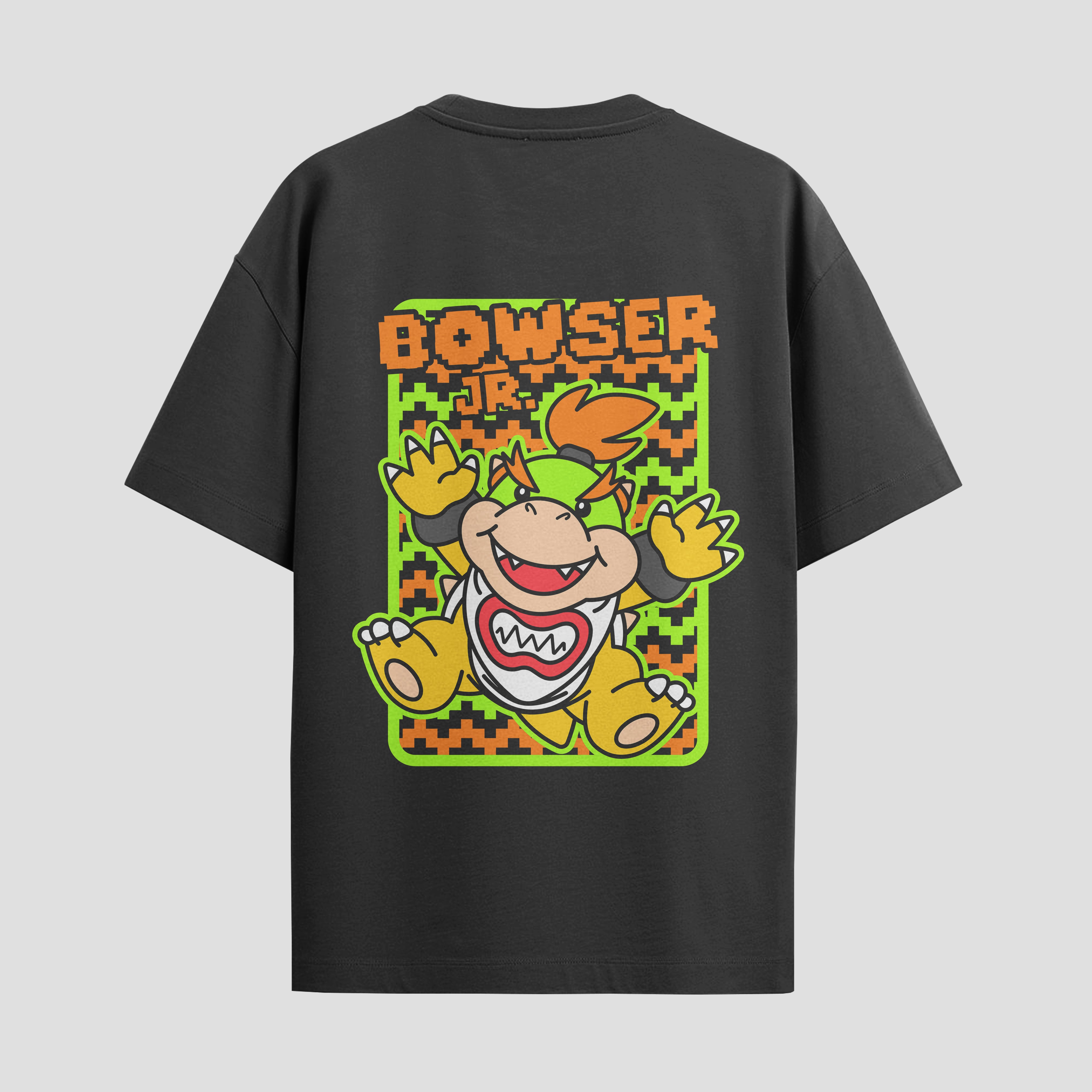 Playera urbana de anime y gaming ExtraLife MX, corte Standard Fit unisex ligero y transpirable en color Deep Black y Pure White, ropa de uso diario para gym y casual.