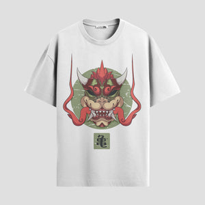 Playera urbana de anime y gaming ExtraLife MX, corte Standard Fit unisex ligero y transpirable en color Deep Black y Pure White, ropa de uso diario para gym y casual.
