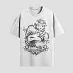 Playera urbana de anime y gaming ExtraLife MX, corte Standard Fit unisex ligero y transpirable en color Deep Black y Pure White, ropa de uso diario para gym y casual.