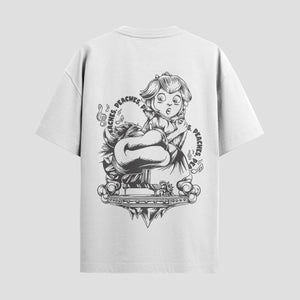 Playera urbana de anime y gaming ExtraLife MX, corte Standard Fit unisex ligero y transpirable en color Deep Black y Pure White, ropa de uso diario para gym y casual.
