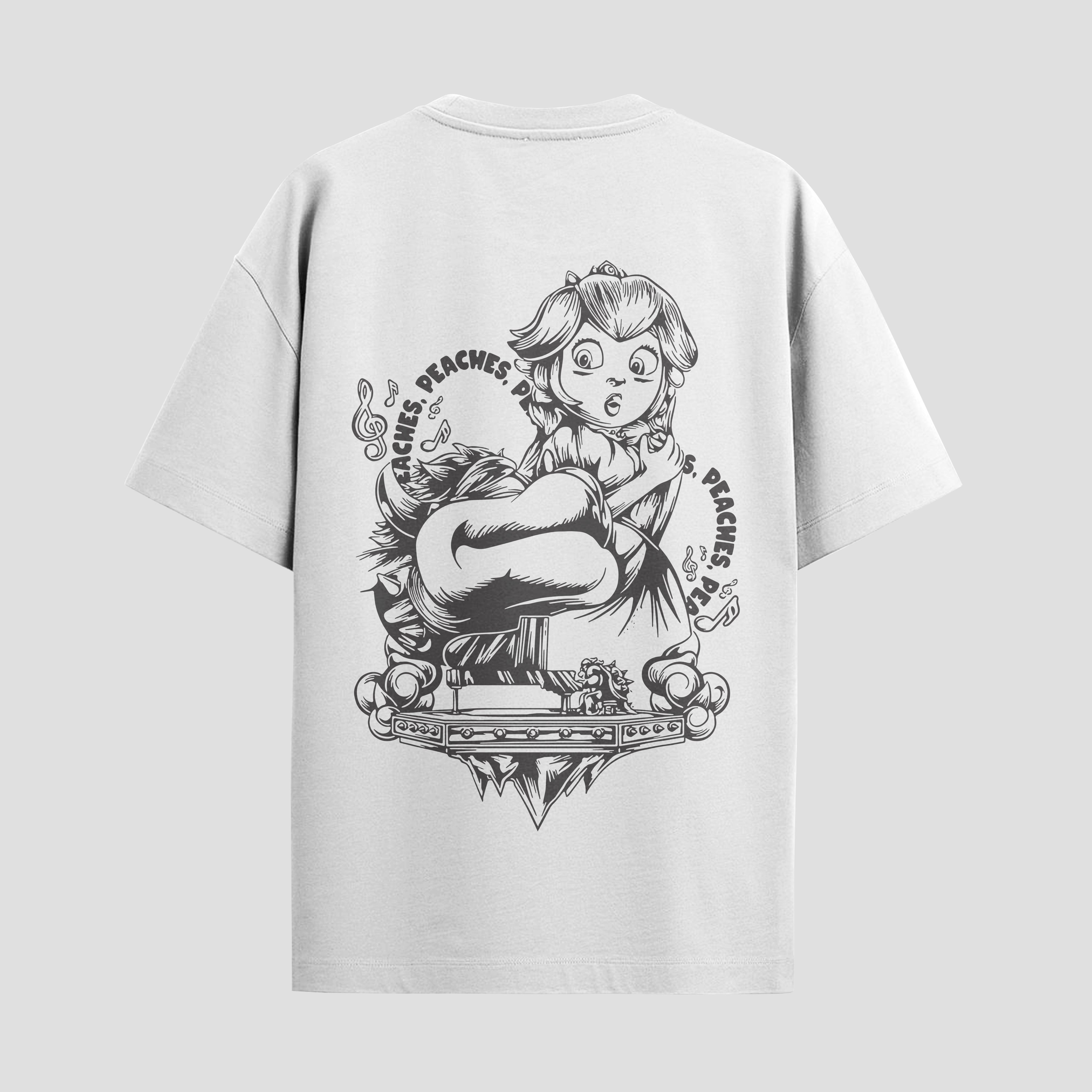 Playera urbana de anime y gaming ExtraLife MX, corte Standard Fit unisex ligero y transpirable en color Deep Black y Pure White, ropa de uso diario para gym y casual.