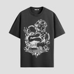 Playera urbana de anime y gaming ExtraLife MX, corte Standard Fit unisex ligero y transpirable en color Deep Black y Pure White, ropa de uso diario para gym y casual.