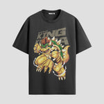 Playera urbana de anime y gaming ExtraLife MX, corte Standard Fit unisex ligero y transpirable en color Deep Black y Pure White, ropa de uso diario para gym y casual.