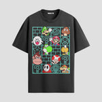 Playera urbana de anime y gaming ExtraLife MX, corte Standard Fit unisex ligero y transpirable en color Deep Black y Pure White, ropa de uso diario para gym y casual.