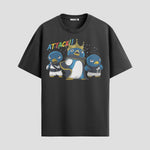 Playera urbana de anime y gaming ExtraLife MX, corte Standard Fit unisex ligero y transpirable en color Deep Black y Pure White, ropa de uso diario para gym y casual.