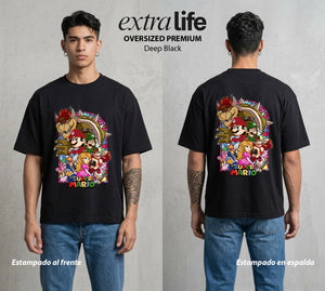 El Reino del Fontanero | El Fontanero Estelar #02293 - Playera Oversized Premium | Deep Black - Foto en modelo