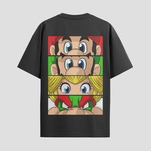Playera urbana de anime y gaming ExtraLife MX, corte Standard Fit unisex ligero y transpirable en color Deep Black y Pure White, ropa de uso diario para gym y casual.