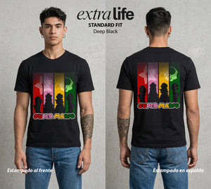 El Reino del Fontanero | El Saltador del Reino #02295 - Playera Standard Fit | Deep Black - Foto en modelo