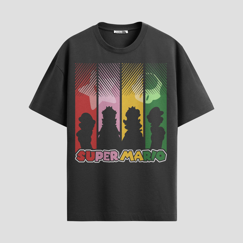 Playera urbana de anime y gaming ExtraLife MX, corte Standard Fit unisex ligero y transpirable en color Deep Black y Pure White, ropa de uso diario para gym y casual.