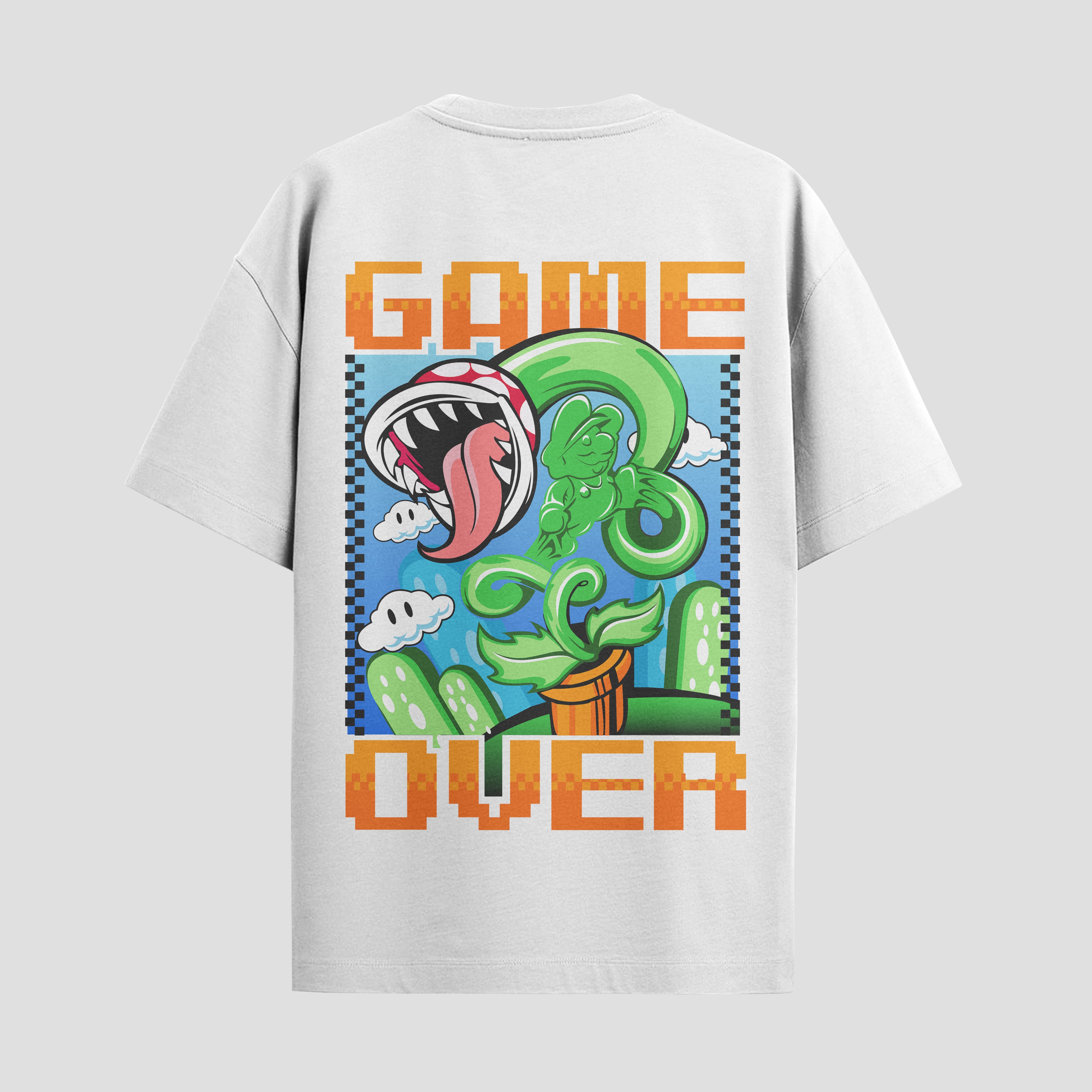 Playera urbana de anime y gaming ExtraLife MX, corte Standard Fit unisex ligero y transpirable en color Deep Black y Pure White, ropa de uso diario para gym y casual.