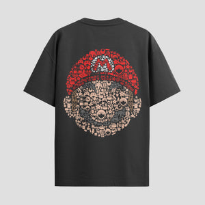 Playera urbana de anime y gaming ExtraLife MX, corte Standard Fit unisex ligero y transpirable en color Deep Black y Pure White, ropa de uso diario para gym y casual.