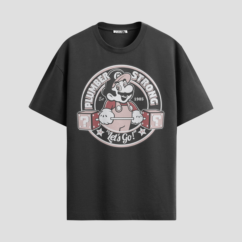 Playera urbana de anime y gaming ExtraLife MX, corte Standard Fit unisex ligero y transpirable en color Deep Black y Pure White, ropa de uso diario para gym y casual.