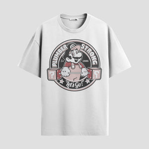 Playera urbana de anime y gaming ExtraLife MX, corte Standard Fit unisex ligero y transpirable en color Deep Black y Pure White, ropa de uso diario para gym y casual.