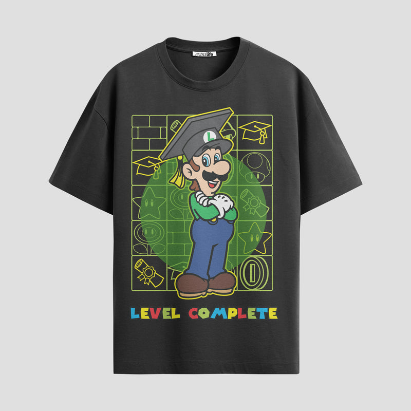 Playera urbana de anime y gaming ExtraLife MX, corte Standard Fit unisex ligero y transpirable en color Deep Black y Pure White, ropa de uso diario para gym y casual.