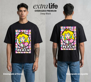 El Reino del Fontanero | El Saltador del Reino #02314 - Playera Oversized Premium | Deep Black - Foto en modelo