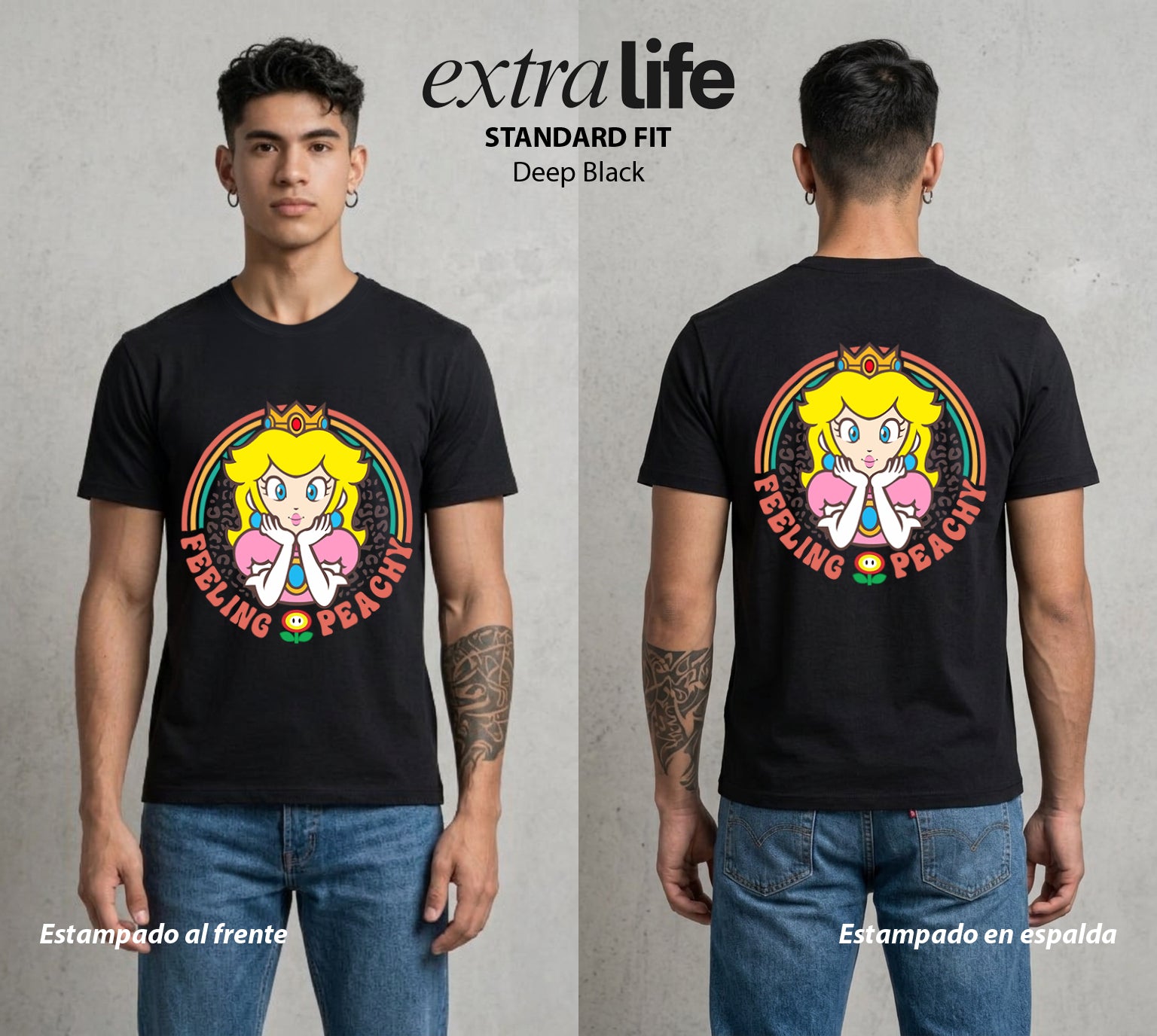 El Reino del Fontanero | El Fontanero Estelar #02317 - Playera Standard Fit | Deep Black - Foto en modelo