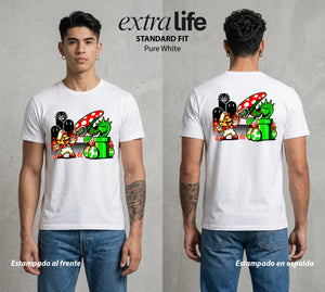 El Reino del Fontanero | El Fontanero Estelar #02329 - Playera Standard Fit | Pure White - Foto en modelo