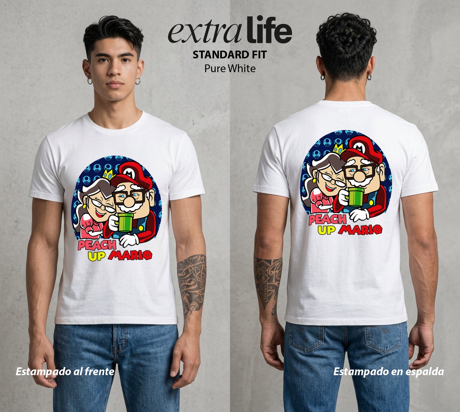El Reino del Fontanero | El Fontanero Estelar #02332 - Playera Standard Fit | Pure White - Foto en modelo