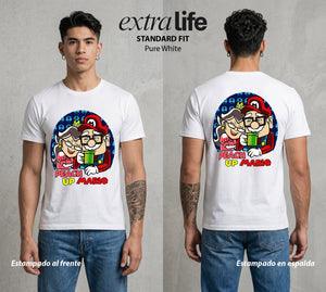 El Reino del Fontanero | El Fontanero Estelar #02332 - Playera Standard Fit | Pure White - Foto en modelo