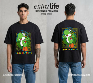 El Reino del Fontanero | El Fontanero Estelar en su Graduacion #02334 - Playera Oversized Premium | Deep Black - Foto en modelo