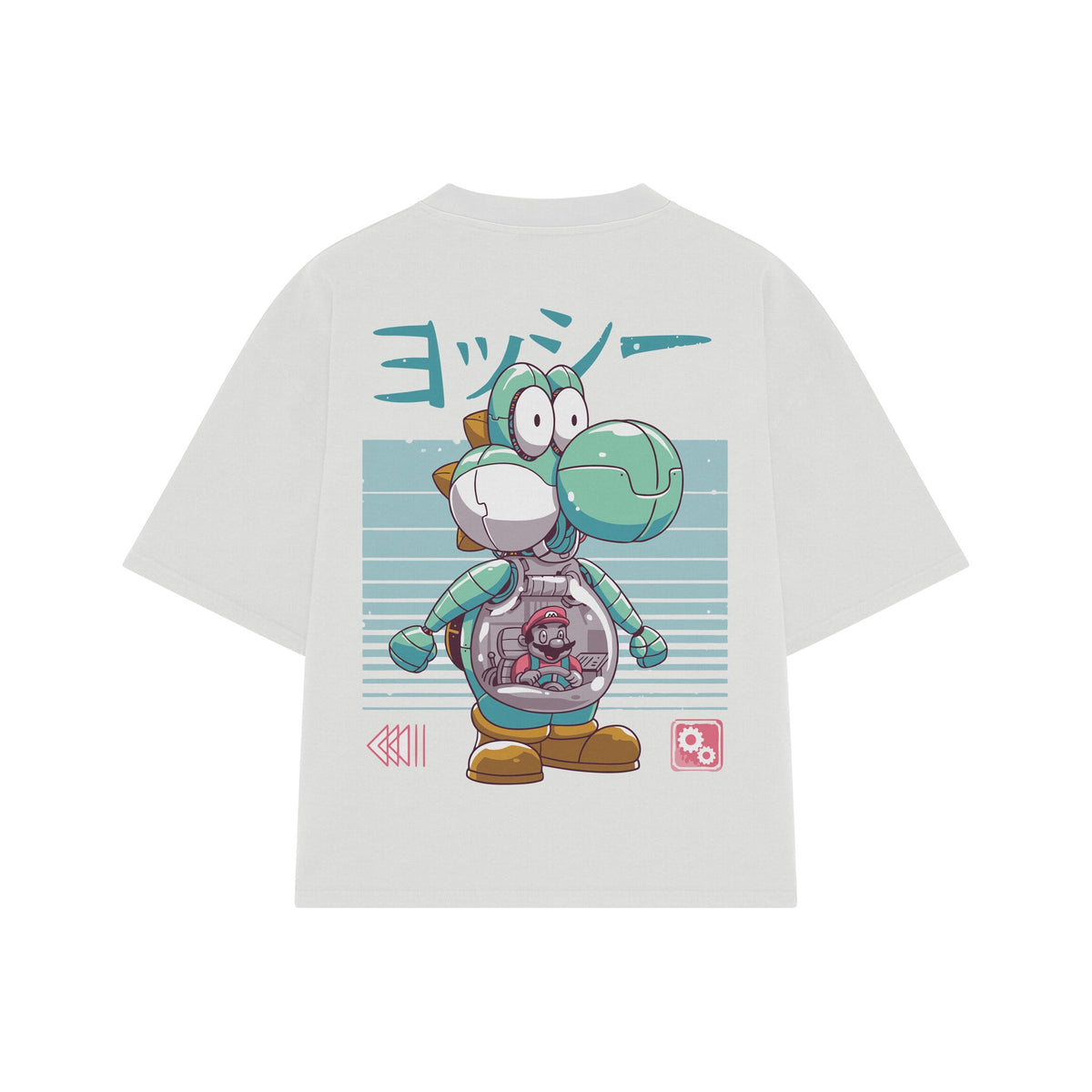 Playera streetwear premium de anime y gaming ExtraLife MX, corte oversized drop shoulder ligero y fresco en color Deep Black y Off-White, moda urbana mexicana de culto.