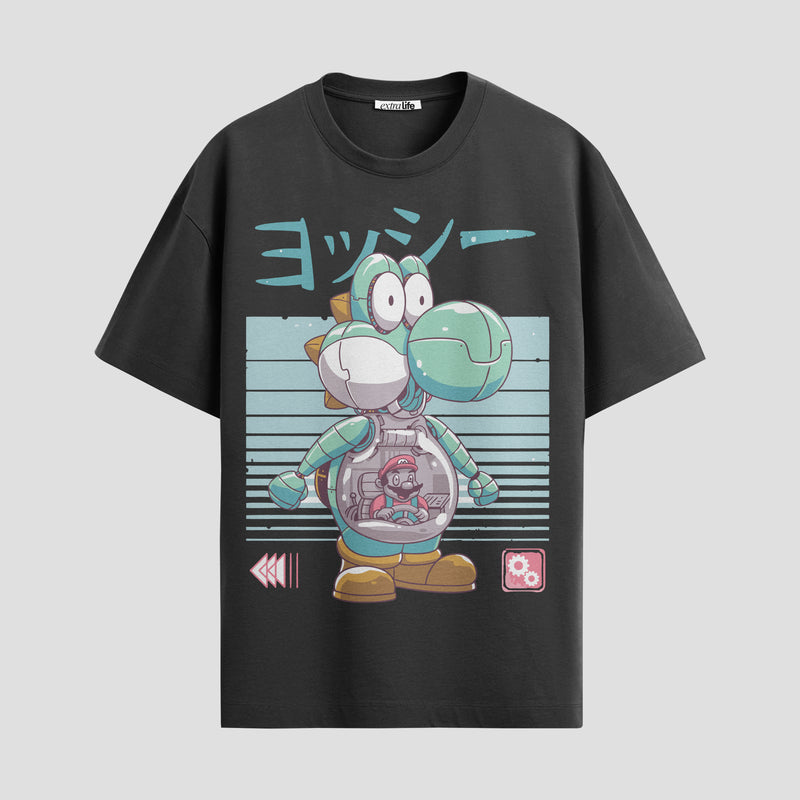 Playera urbana de anime y gaming ExtraLife MX, corte Standard Fit unisex ligero y transpirable en color Deep Black y Pure White, ropa de uso diario para gym y casual.