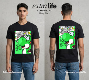 El Reino del Fontanero | El Fontanero Estelar #02336 - Playera Standard Fit | Deep Black - Foto en modelo