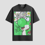 Playera urbana de anime y gaming ExtraLife MX, corte Standard Fit unisex ligero y transpirable en color Deep Black y Pure White, ropa de uso diario para gym y casual.