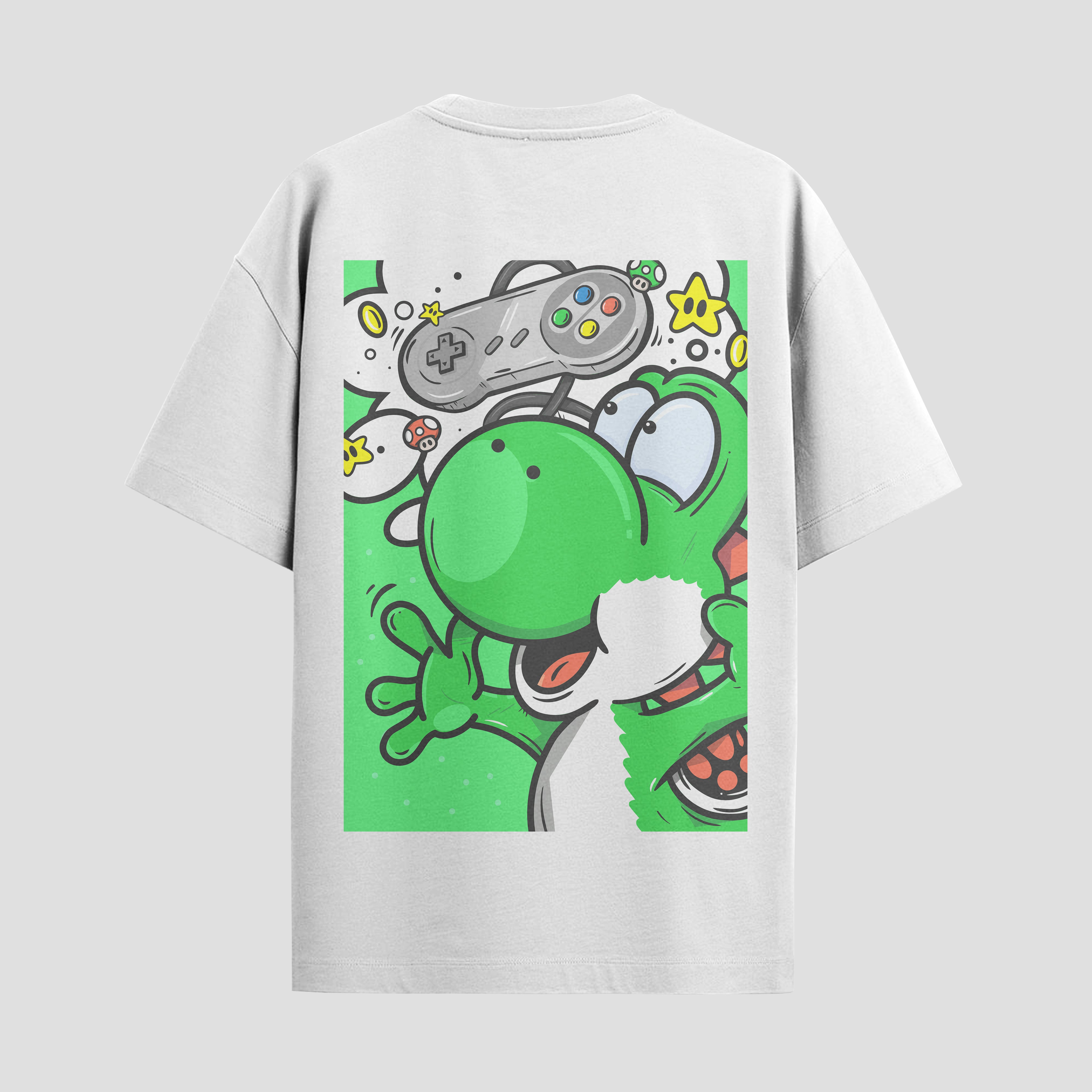 Playera urbana de anime y gaming ExtraLife MX, corte Standard Fit unisex ligero y transpirable en color Deep Black y Pure White, ropa de uso diario para gym y casual.