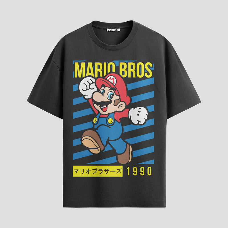 Playera urbana de anime y gaming ExtraLife MX, corte Standard Fit unisex ligero y transpirable en color Deep Black y Pure White, ropa de uso diario para gym y casual.