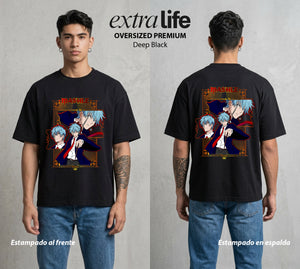 Musculos sobre Magia | Corona del Torneo #02338 - Playera Oversized Premium | Deep Black - Foto en modelo