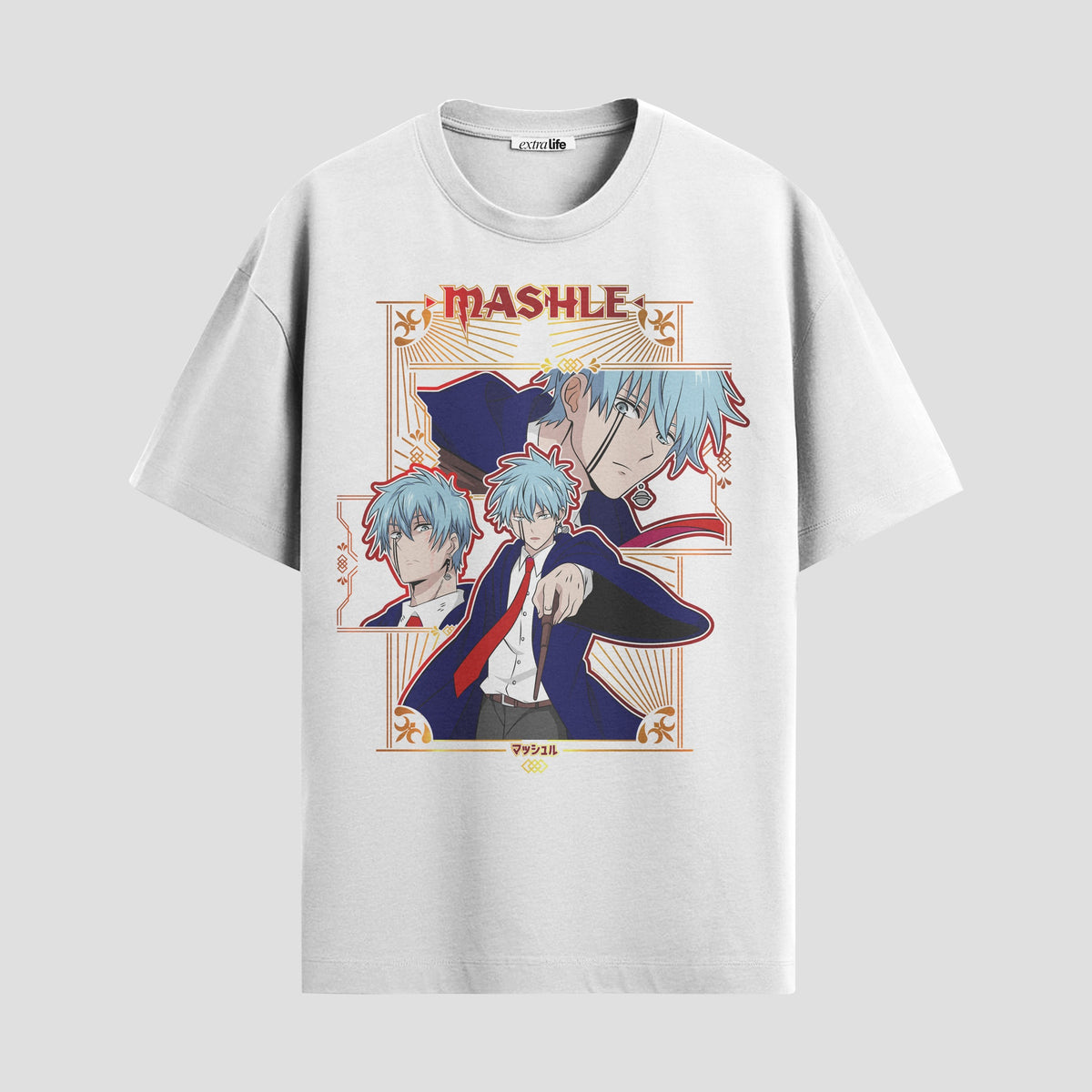 Playera urbana de anime y gaming ExtraLife MX, corte Classic Premium unisex ligero y transpirable en color Deep Black y Pure White, ropa de uso diario para gym y casual.