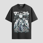 Playera urbana de anime y gaming ExtraLife MX, corte Standard Fit unisex ligero y transpirable en color Deep Black y Pure White, ropa de uso diario para gym y casual.