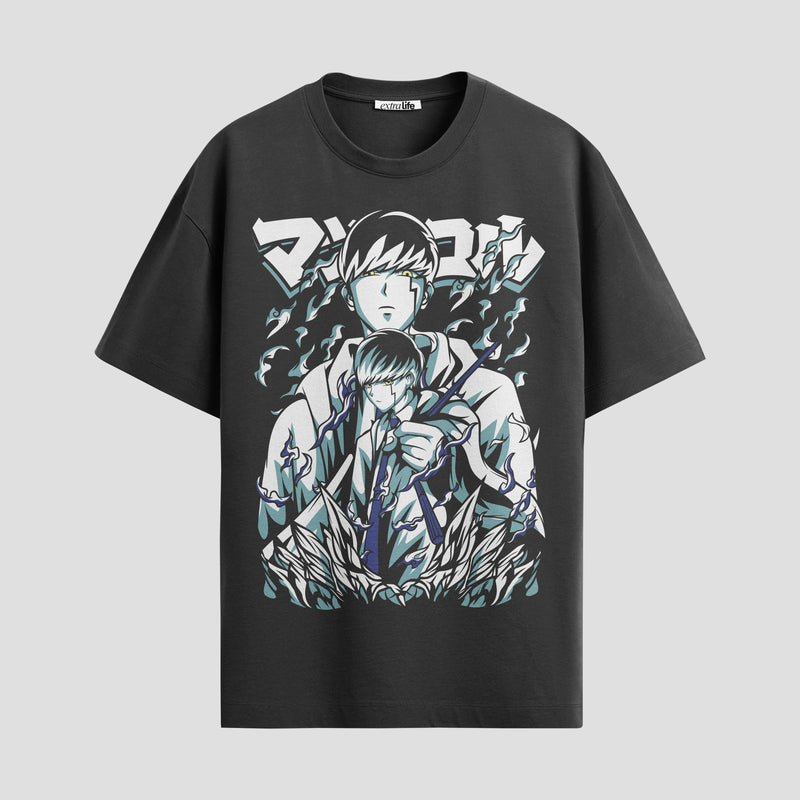 Playera urbana de anime y gaming ExtraLife MX, corte Standard Fit unisex ligero y transpirable en color Deep Black y Pure White, ropa de uso diario para gym y casual.