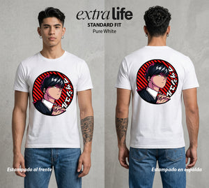 Musculos sobre Magia | Los Musculos del Bien #02342 - Playera Standard Fit | Pure White - Foto en modelo