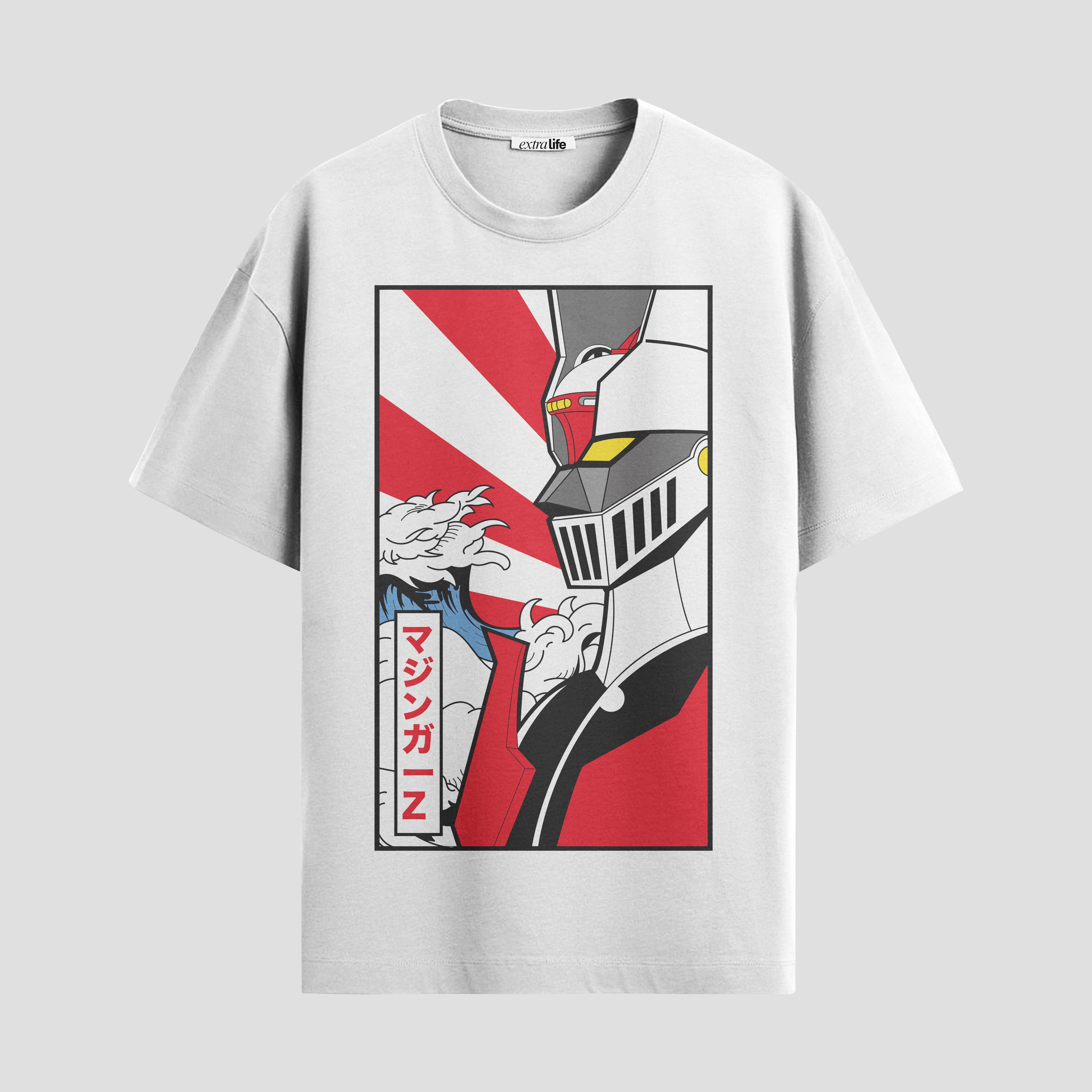 Playera urbana de anime y gaming ExtraLife MX, corte Standard Fit unisex ligero y transpirable en color Deep Black y Pure White, ropa de uso diario para gym y casual.