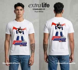 El Coloso de Acero | El Puño del Robot #02345 - Playera Standard Fit | Pure White - Foto en modelo
