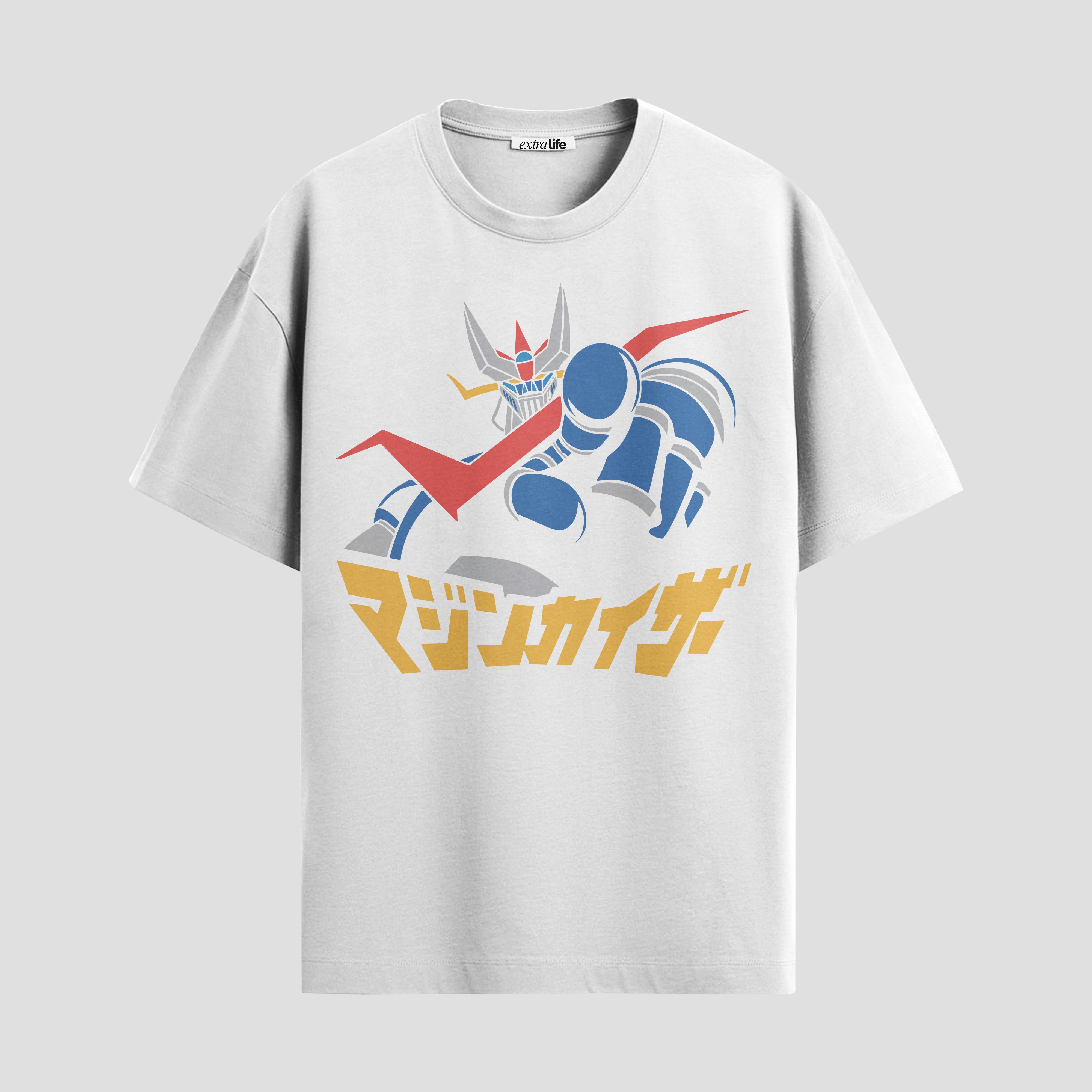 Playera urbana de anime y gaming ExtraLife MX, corte Standard Fit unisex ligero y transpirable en color Deep Black y Pure White, ropa de uso diario para gym y casual.