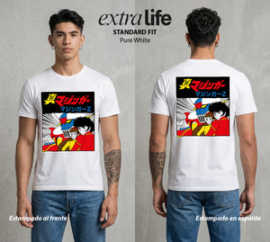 El Coloso de Acero | El Puño del Robot #02352 - Playera Standard Fit | Pure White - Foto en modelo
