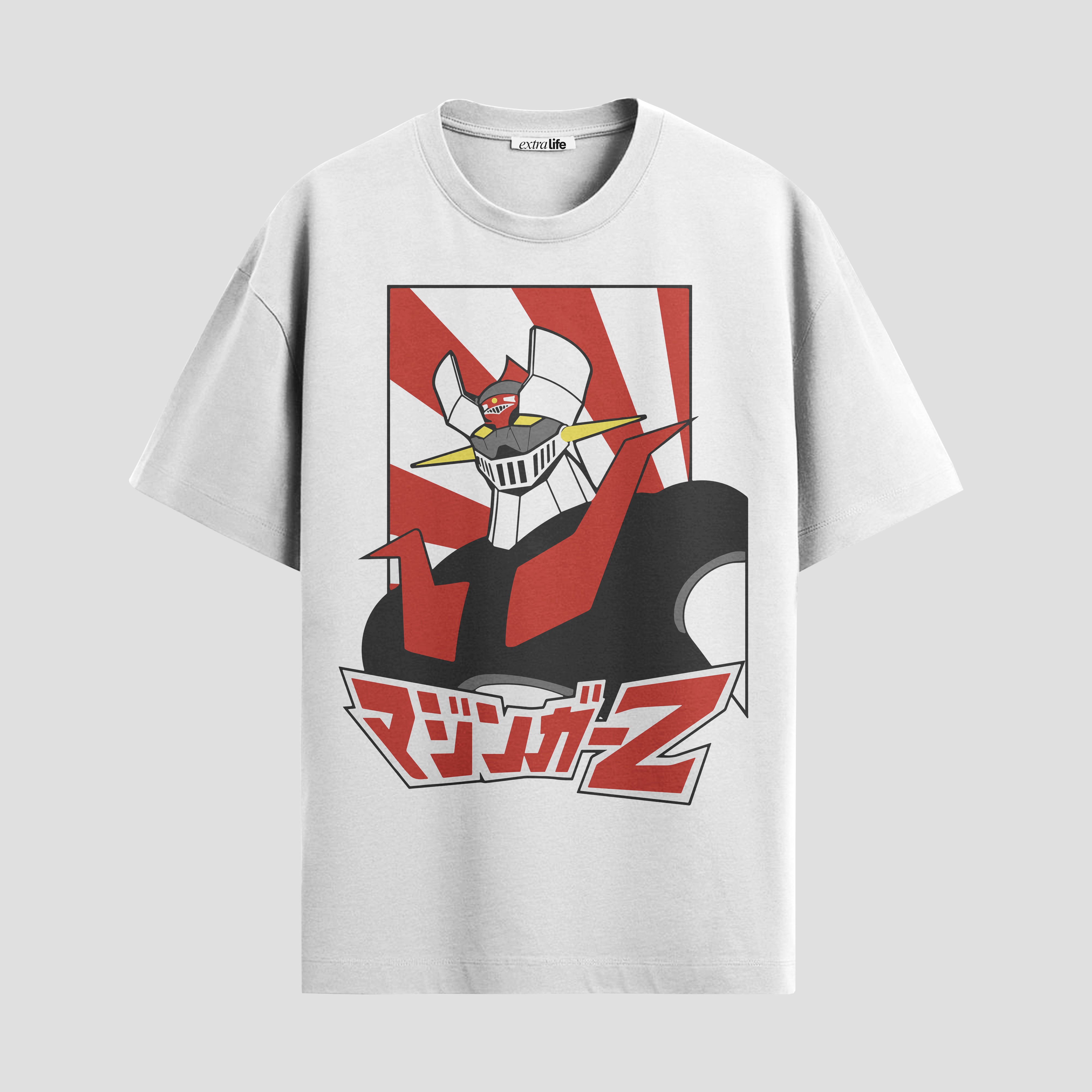 Playera urbana de anime y gaming ExtraLife MX, corte Standard Fit unisex ligero y transpirable en color Deep Black y Pure White, ropa de uso diario para gym y casual.