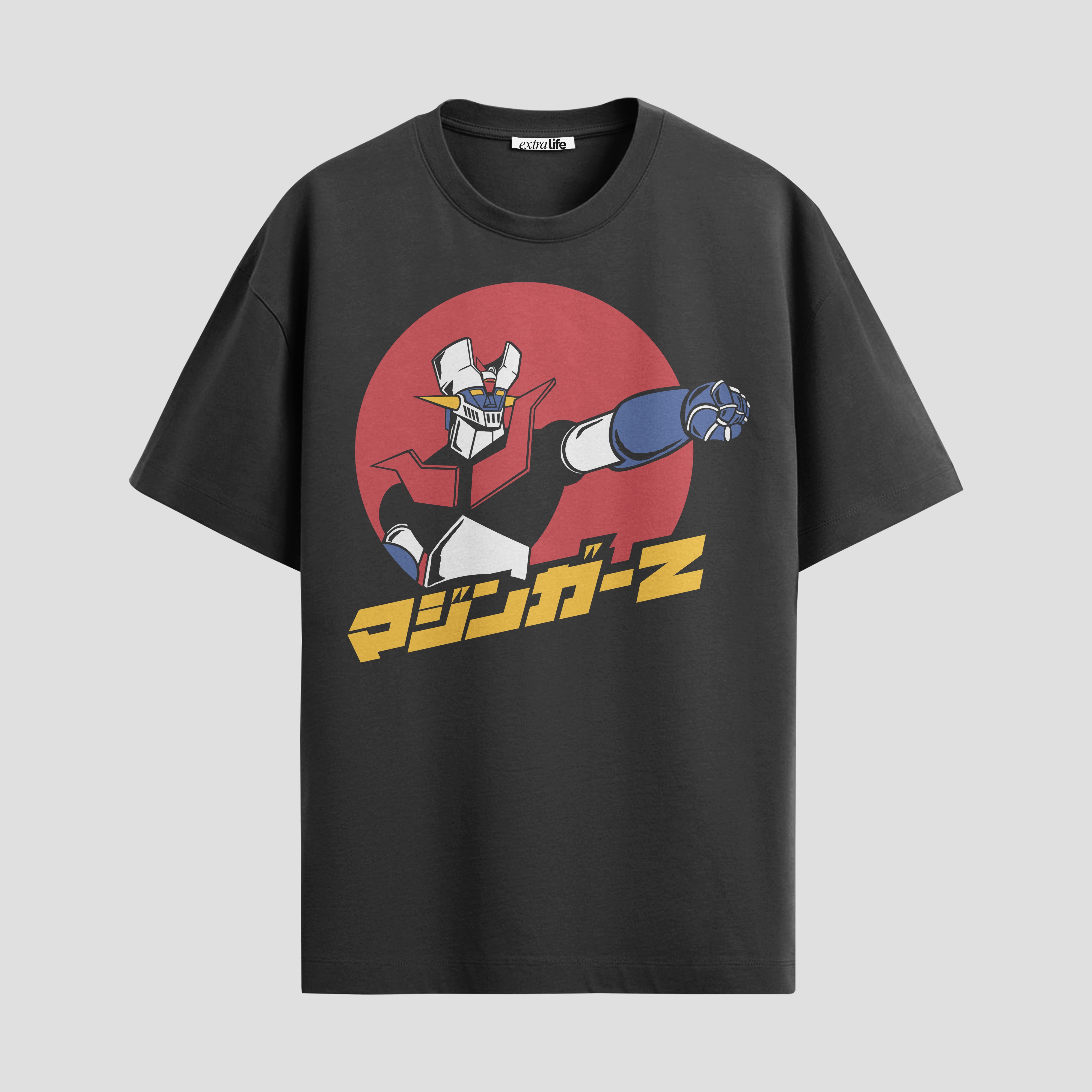 Playera urbana de anime y gaming ExtraLife MX, corte Standard Fit unisex ligero y transpirable en color Deep Black y Pure White, ropa de uso diario para gym y casual.