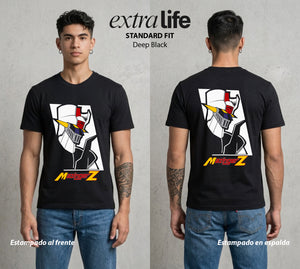 El Coloso de Acero | El Puño del Robot #02364 - Playera Standard Fit | Deep Black - Foto en modelo