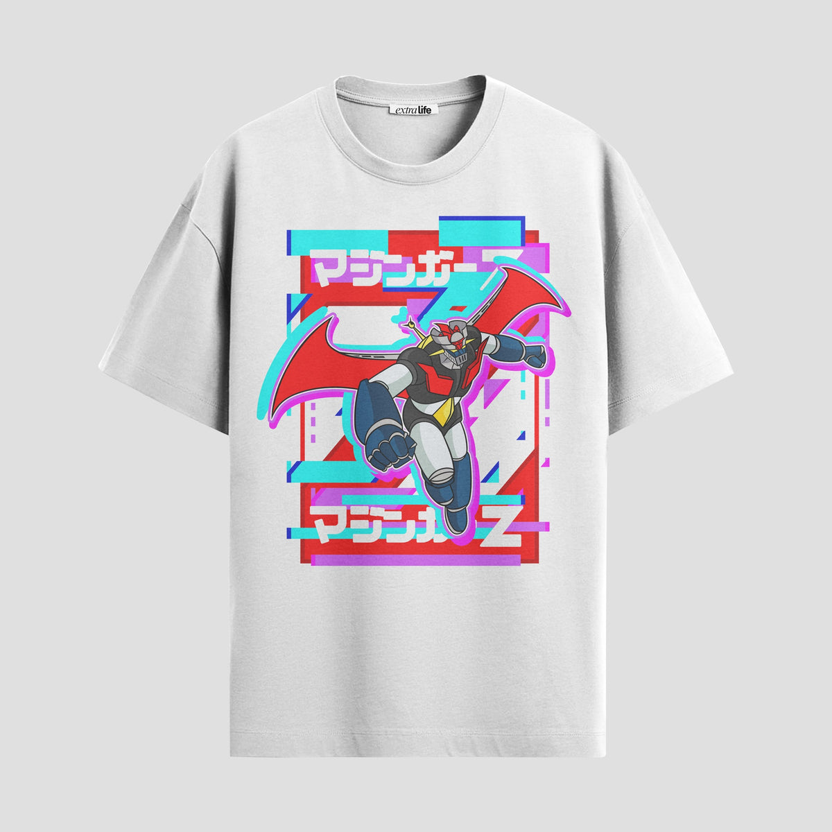 Playera urbana de anime y gaming ExtraLife MX, corte Classic Premium unisex ligero y transpirable en color Deep Black y Pure White, ropa de uso diario para gym y casual.