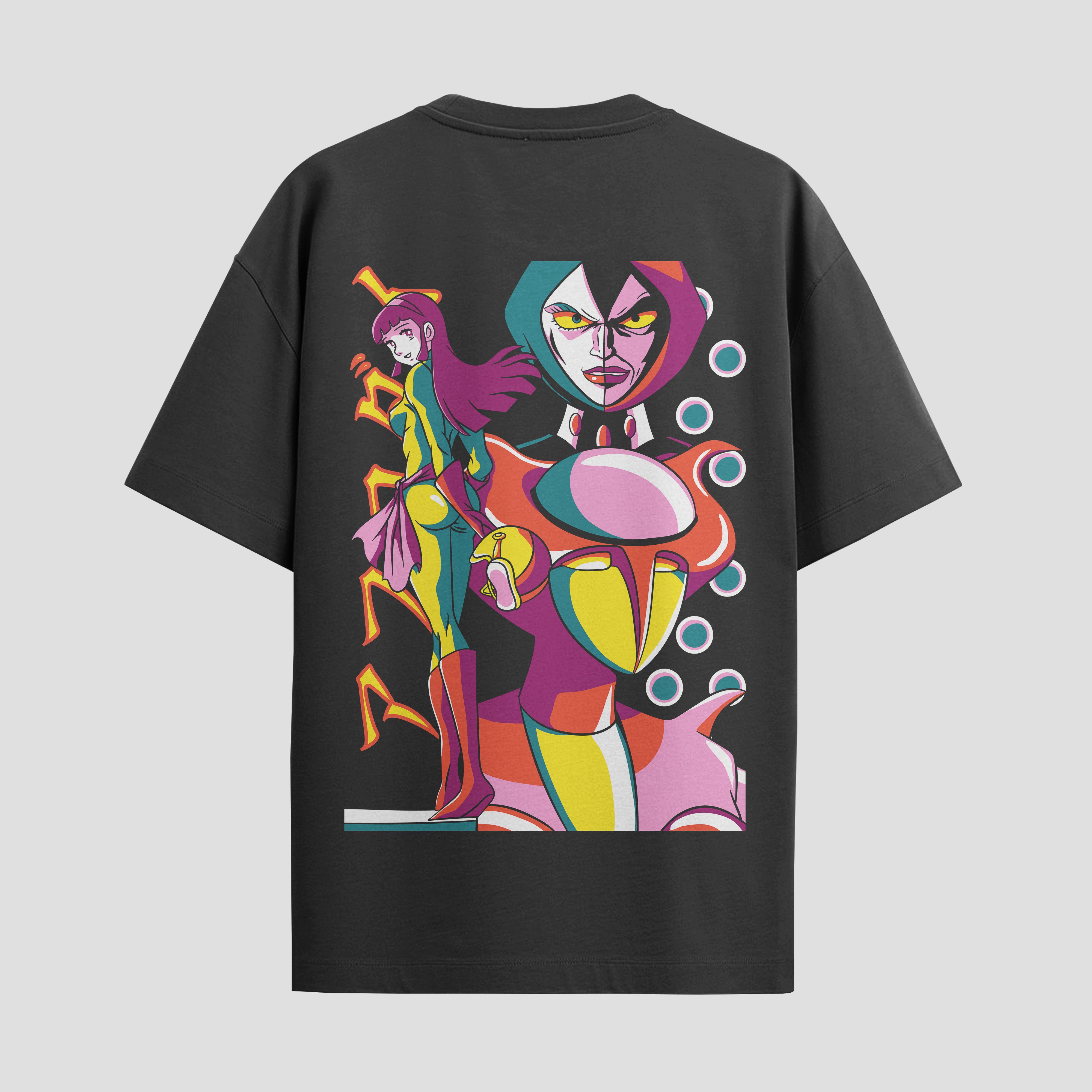 Playera urbana de anime y gaming ExtraLife MX, corte Standard Fit unisex ligero y transpirable en color Deep Black y Pure White, ropa de uso diario para gym y casual.