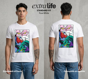 El Coloso de Acero | El Doctor del Mal #02369 - Playera Standard Fit | Pure White - Foto en modelo