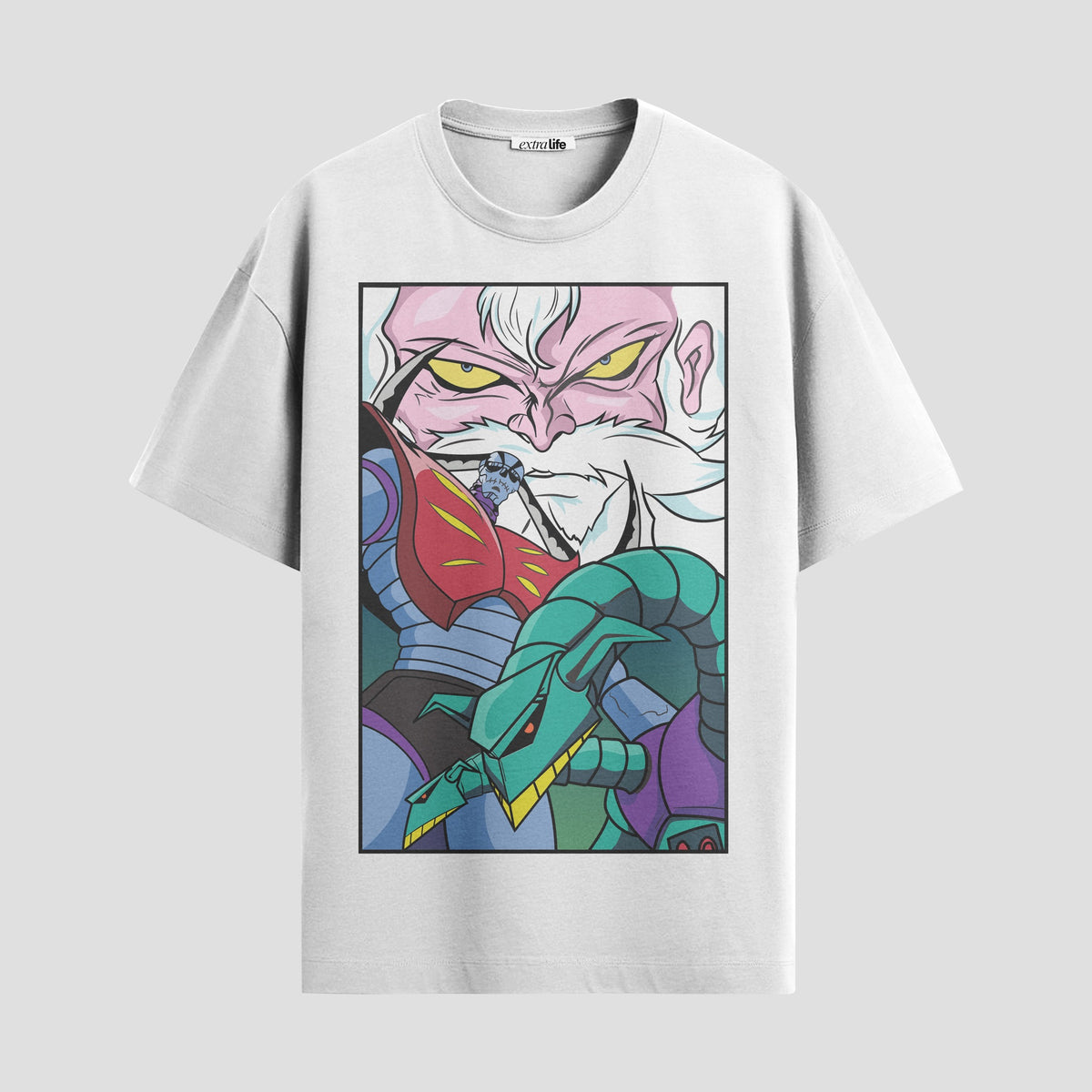 Playera urbana de anime y gaming ExtraLife MX, corte Classic Premium unisex ligero y transpirable en color Deep Black y Pure White, ropa de uso diario para gym y casual.