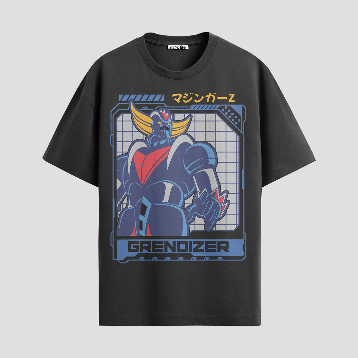 Playera urbana de anime y gaming ExtraLife MX, corte Classic Premium unisex ligero y transpirable en color Deep Black y Pure White, ropa de uso diario para gym y casual.