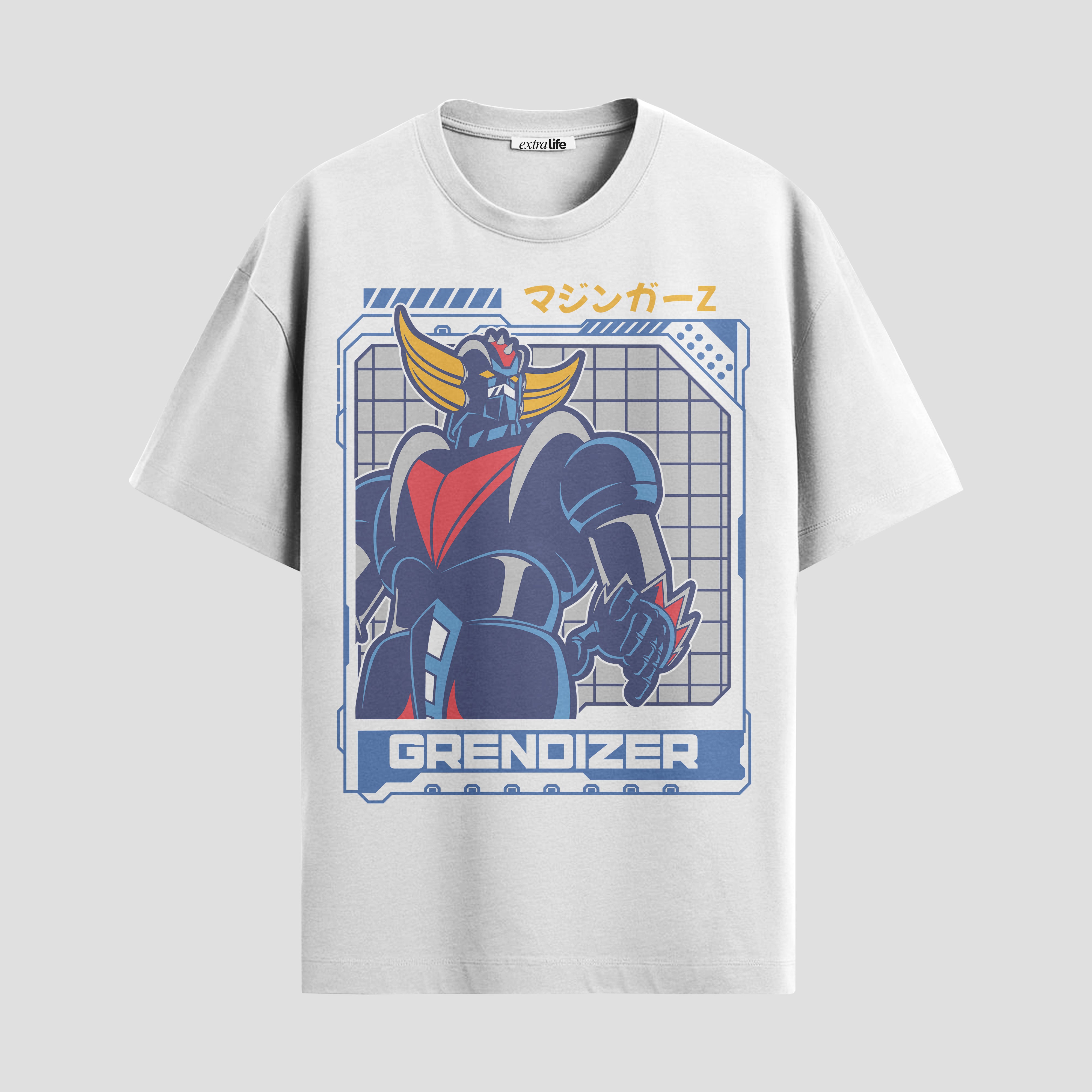 Playera urbana de anime y gaming ExtraLife MX, corte Standard Fit unisex ligero y transpirable en color Deep Black y Pure White, ropa de uso diario para gym y casual.